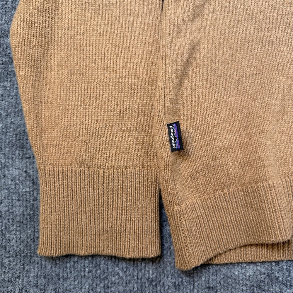 Patagonia Recycled Cashmere 1/4 Zip Sweater Mens L Brown Pullover Knit 50600 - Picture 6 of 11